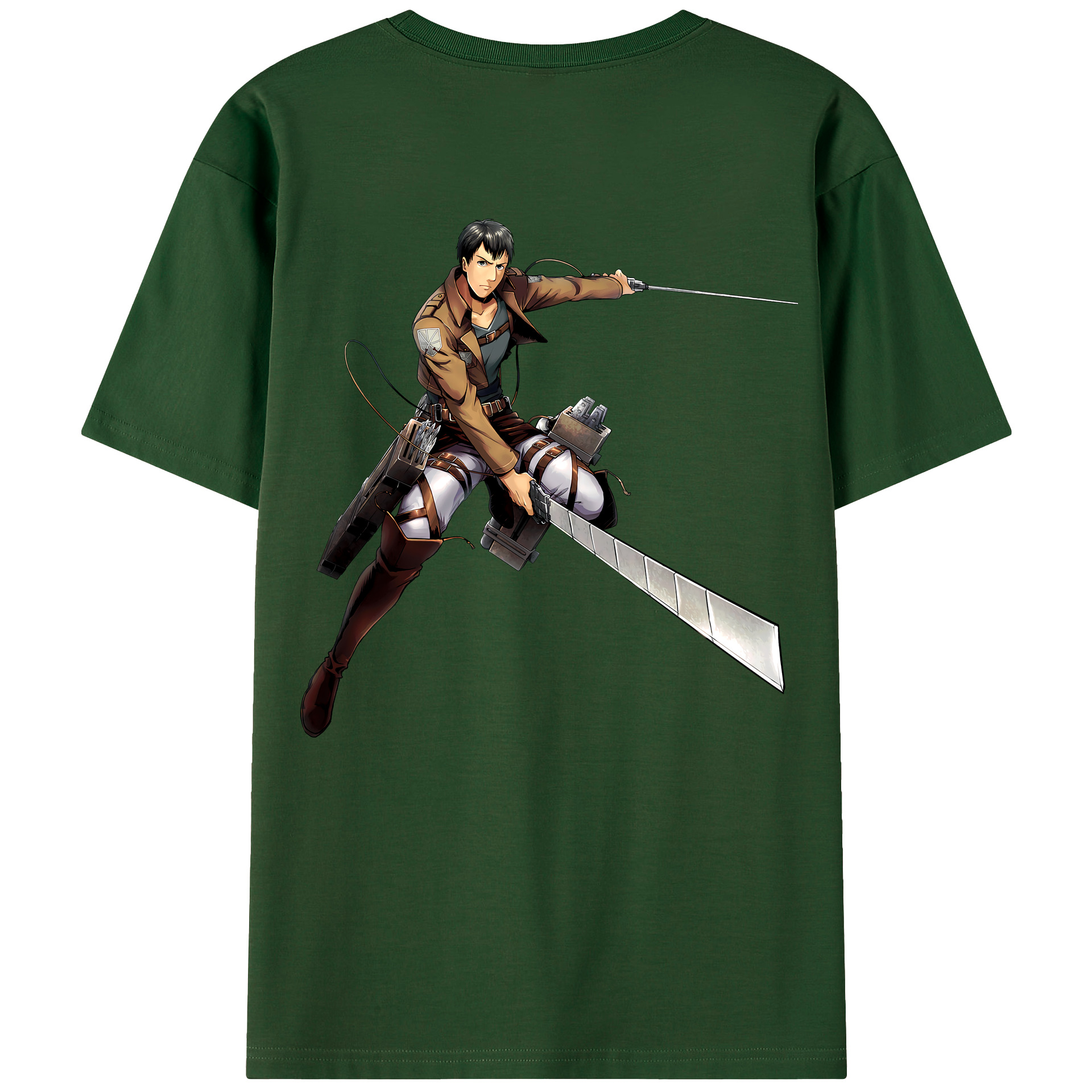 （画像用） 進撃の巨人 ベルトルト・フーバー Attack on Titan Bertholdt Hoover 綿100％半袖Tシャツ（背面プリント）
